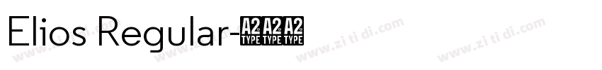 Elios Regular字体转换